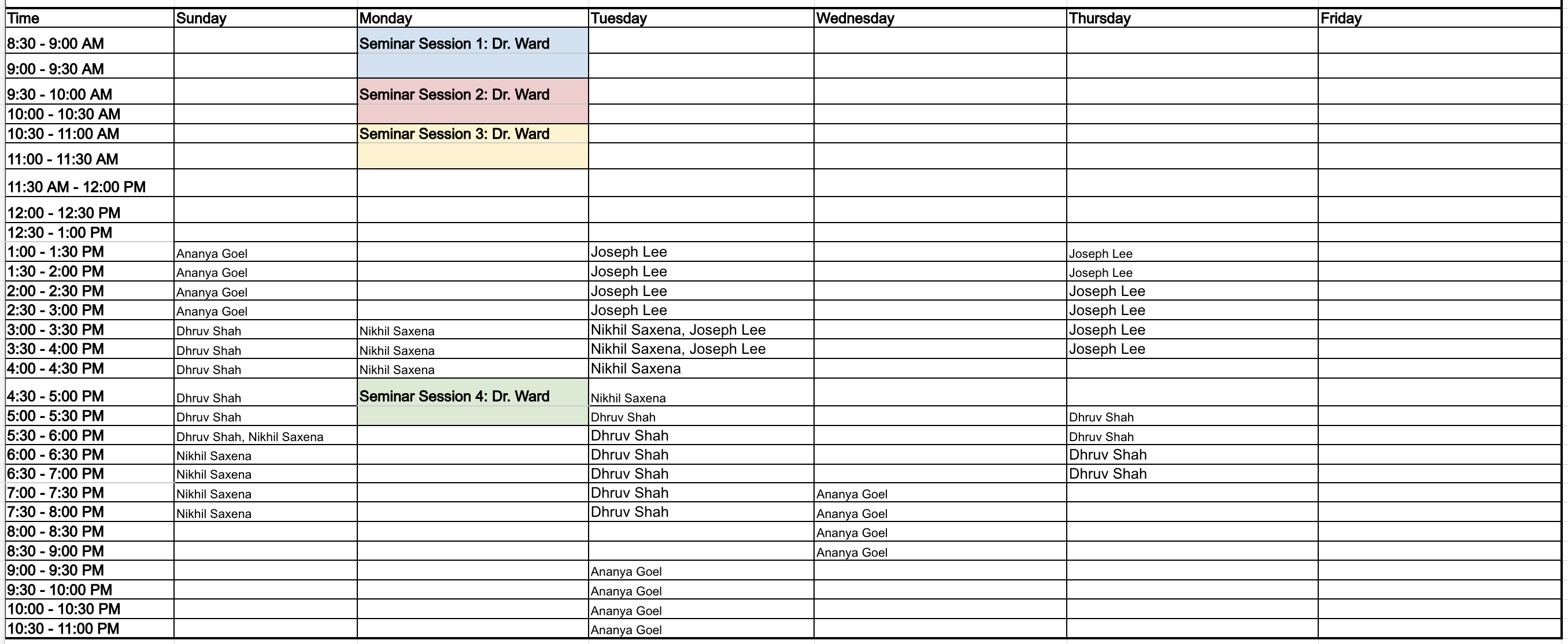 TDM 201 Office Hours